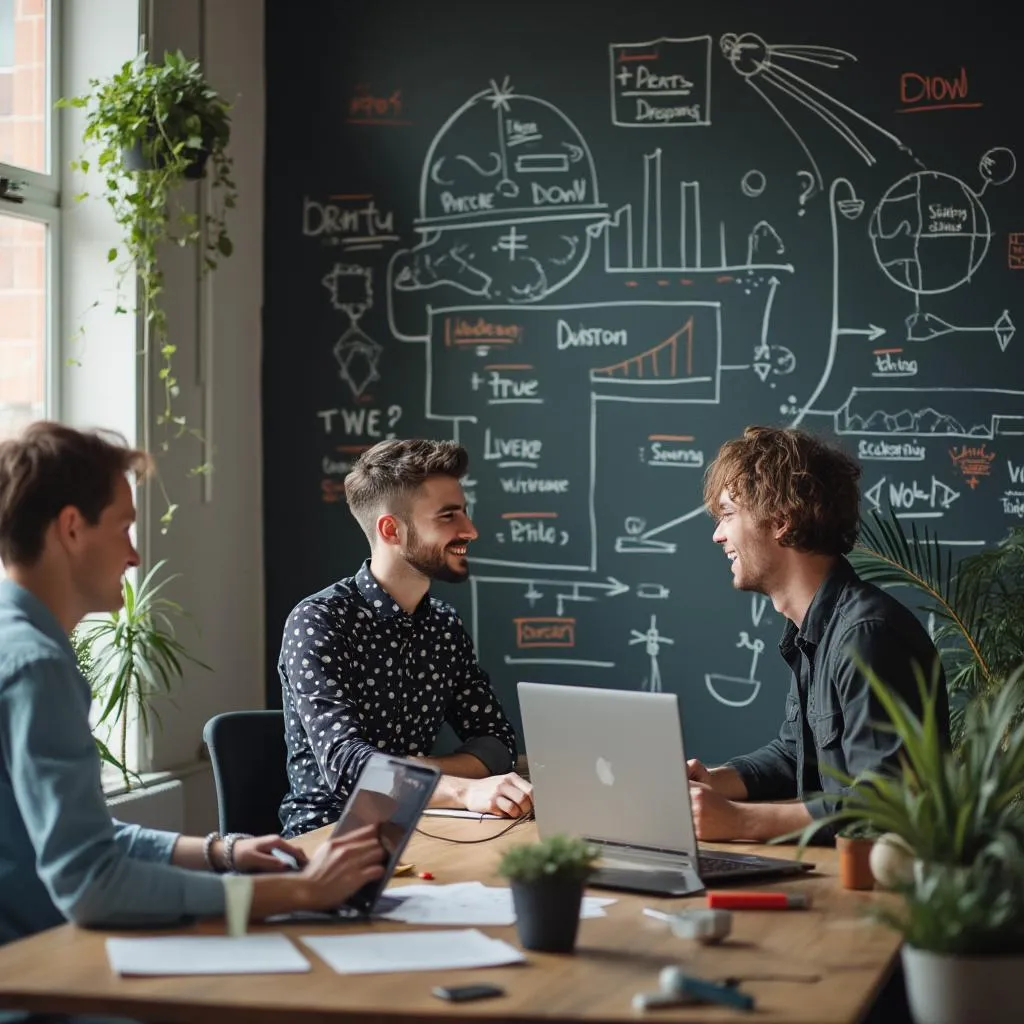Fundadores de FinanciAI en la primera oficina